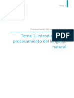 Tema 1. Introducción Al Procesamiento Del Lenguaje Natural