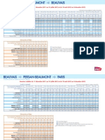 Horaires Paris Beauvais