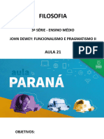 John Dewey Funcionalismo e Pragmatismo II Aula 21