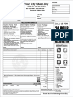 Chem Dry Cleaning Invoice Template