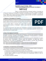 Edital Prope Unesp No 09 - 2024 - Pibiti Programa Institucional de Bolsas de Iniciacao em Desenvolvimento Tecnologico e Inovacao Da Unesp