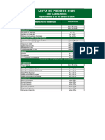 Lista de Precios para El Personal Enero 2024