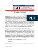 Uso Dos Generos Textuais No Ensino Fundamental Ainda Um Desafio para Os Professores