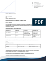 Letter - Change Account Water Meter Electric Meter