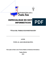 Estructura de Proyecto - Especialidad en Sistemas Informáticos