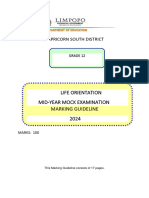 Grade 12 Mid Year Mock Examination 2024 Marking Guideline