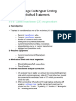 Medium Voltage Switchgear Testing Method Statement