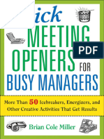 Quick Meeting Openers