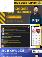 Concrete Technology by Sandeep Jyani Sir