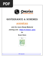 Governance & Schemes Test Answers (English)