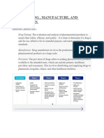 Drug Testing, Manufacture and Provision