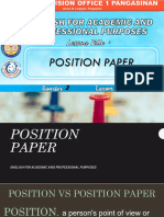 Position Paper