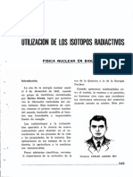 Utilizacion de Los Isotopos Radiactivos: Fisica Nuclear en Biologia