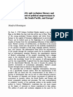 The Politics of Purity and Exclusion: Literary and Linguistic Movements of Political Empowerment in America, Africa, The South Pacific, and Europe