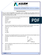 Mechanical Properties of Solids Test: Important Instructions