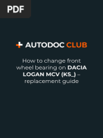 How To Change Front Wheel Bearing On DACIA LOGAN MCV (KS - ) - Replacement Guide