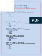 CS101 Finalterm Solved Papers With Reference