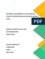 Informe PGIRS Vigencia 2021