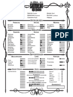 Demon - Character Sheet