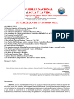 Convocatoria 5a Asamblea Nacional Por El Agua y La Vida