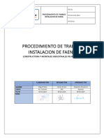 Procedimiento de Trabajo Instalacion de Faena.