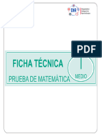 Ficha Tecnica Prueba Matematica I MEDIO