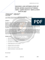 Precess Designing Optimization of Formaldehyde Plant Manufacturing Process by Using ASPEN HYSYS Software 