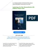 Principles of Physiology For The Anaesthetist 4th Edition Peter Kam 2024 Scribd Download