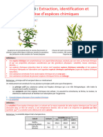 Extraction Identification Et Synthese D Especes Chimiques Cours 1