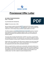 MOUNIKA BATCHANABOINA Provisional Offer Letter