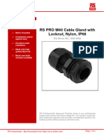 RS PRO M40 Cable Gland With Locknut, Nylon, IP68: Features