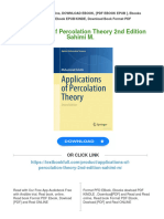 (PDF Download) Applications of Percolation Theory 2nd Edition Sahimi M. Fulll Chapter