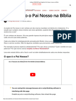 Análise COMPLETA Da Oração Do Pai Nosso - Jesus e A Bíblia