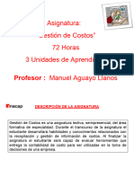 Primera Clase de Gestión de Costos OTOÑO 2023