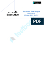 DFCCIL Executive (Electrical) Official Paper (Held On - 25 Aug, 2023 Shift 2)