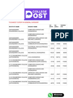 Ts Eamcet Cutoff in General Category