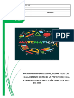 Proyecto Interdisciplinar # 1 - 2024 Actividades de Matematica