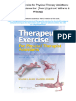 Therapeutic Exercise For Physical Therapy Assistants: Techniques For Intervention (Point (Lippincott Williams & Wilkins) )