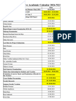 NLUO Academic Calendar 2024