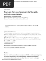 Progress in Thermomechanical Control of Steel Plates and Their Commercialization - IOPscience