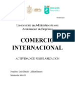 Actividad de Regularizacion Comercio Internacional