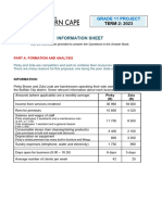 2023 Grade 11 PROJECT Information Sheet. Backup