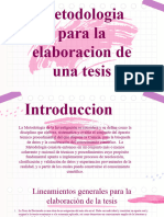 Metodologia para La Elaboracion de La Tesis