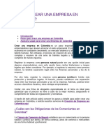 Cómo Crear Una Empresa en Colombia