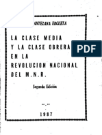 La Clase Media y La Clase Obrera en La Revolución Nacional Del MNR