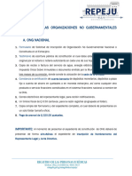 Requisitos de Inscripcion de Organizaciones No Gubernamentales ONG