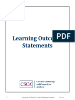 CSCA Learning Outcome Statements