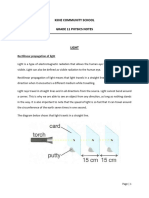 Physics Notes On Light