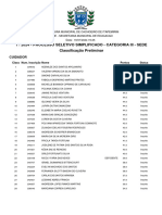 Processo Seletivo Simplificado Categoria III Sede