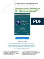 Scott Brown S Otorhinolarnygology and Head and Neck Surgery Basic Sciences Endocrine Surgery Rhinology Vol 1 3 Eighth Edition Clarke